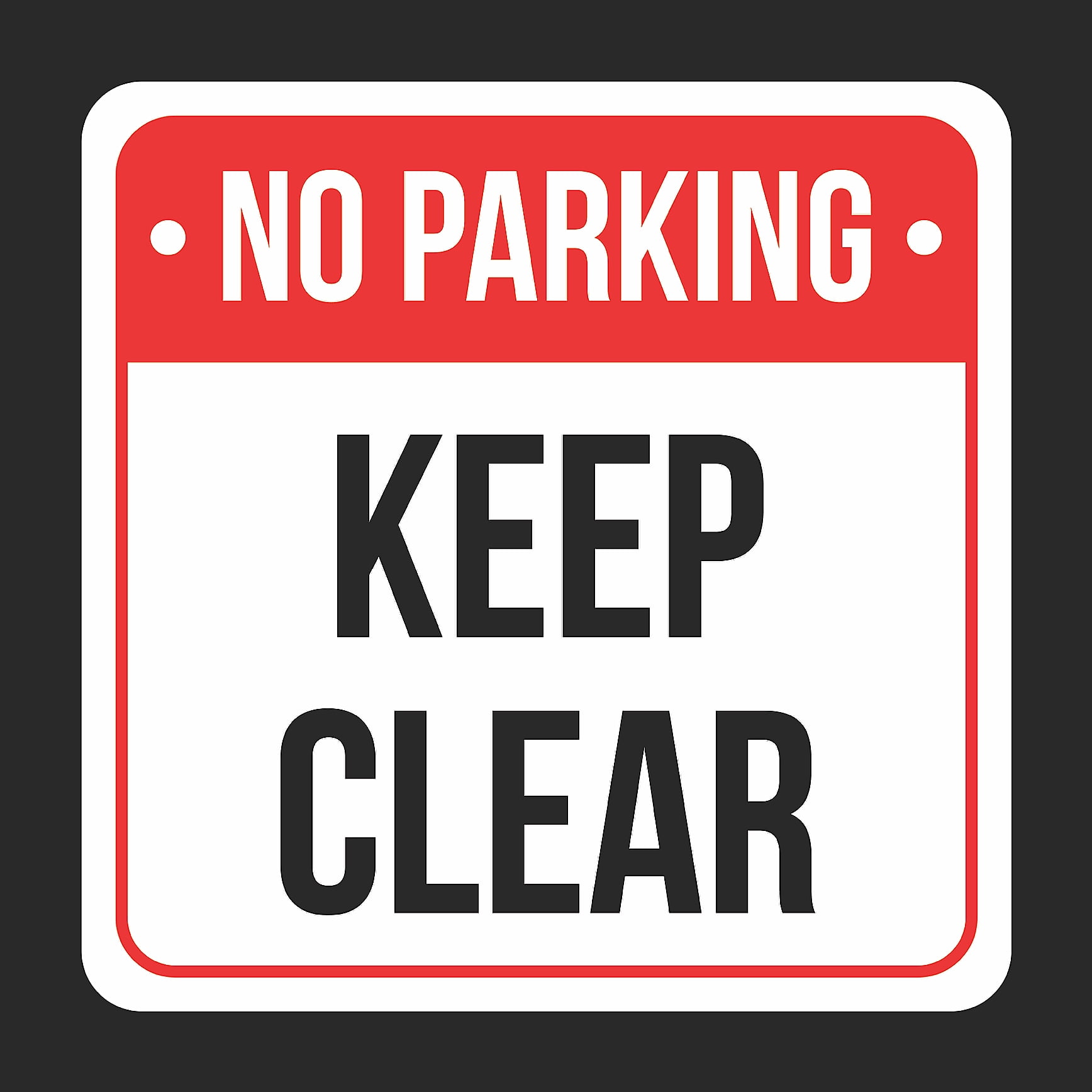 No Parking Continue to keep Obvious Print Black, White And Pink Plastic Sq. Indicators, 12x12 photograph regarding Printable No Parking Signs known as No Parking Retain Apparent Print Black, White And Purple Plastic Sq. Indications, 12x12